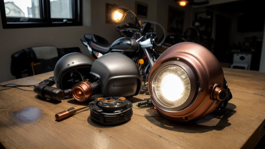 Reensamblaje final de la carcasa del faro de la moto